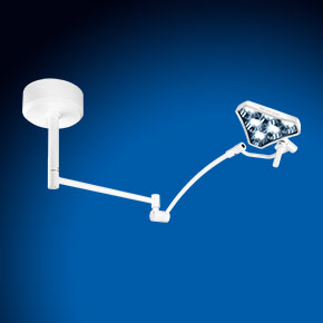 Examination light with ceiling mount