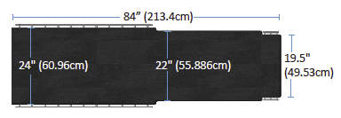 Aspect 100-4 Tabletop dimensions